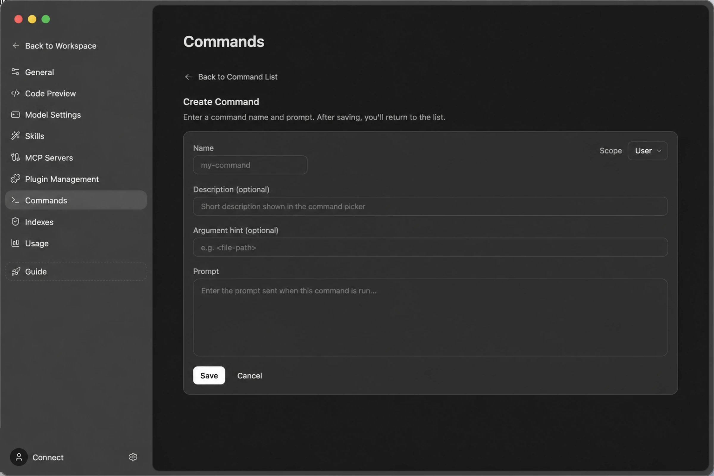 Create command