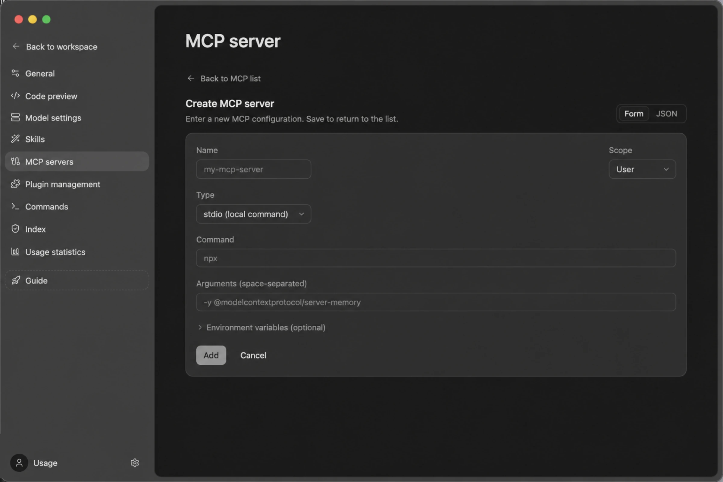 Create MCP server